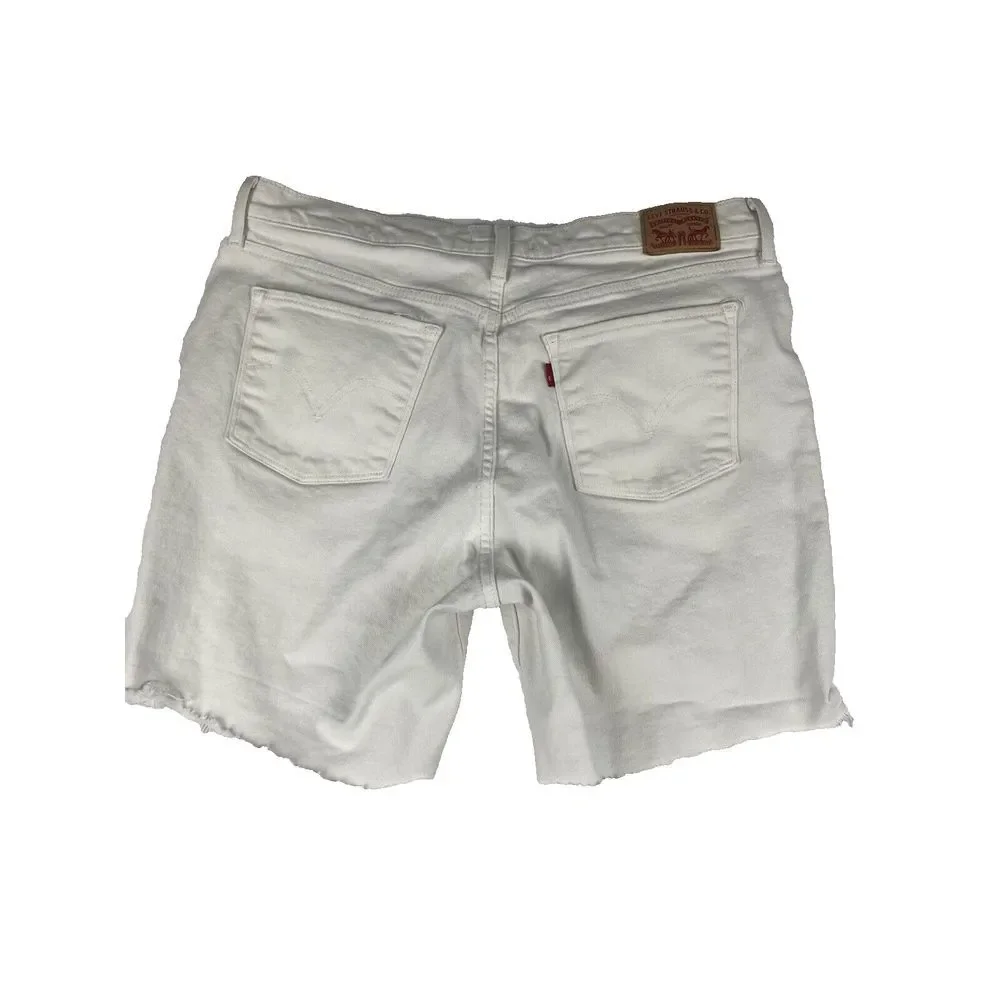 Levi's Cutoff Jean Shorts Womens Classic Straight White Size 33